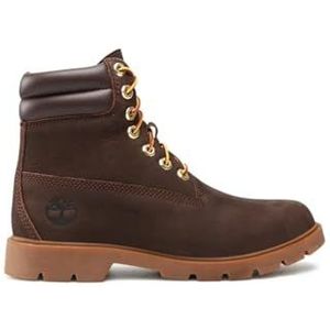 Timberland 6 Inch WR Basic Heren Laarzen, Dark Brown Nubuck, 47.5 EU