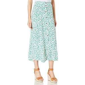 Mavi Damesrok met print, White Green Petal Print, S