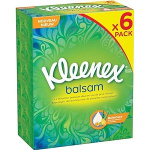 Kleenex Balsam P80 zakdoekjesbox, 80 doekjes â€“ per stuk verpakt (in totaal 80 zakdoekjes)