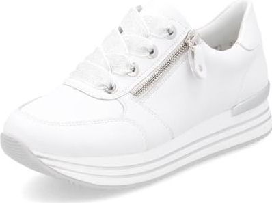 Sneakers - D1302 - Effen - Leer - Ritssluiting - Wide Fit