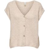 Only - Onlazu Sl Button V-neck - Gilet - Sandshell/melange