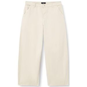 7 For All Mankind Bonnie Broek voor dames, keperstof, crème, wit, 31W