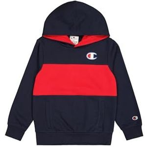 Champion Sweatshirt met capuchon voor kinderen en jongens, Marineblauw/Vermiglione (Nny/Crd), 11-12 jaar