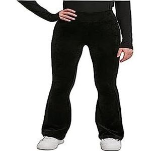 Urban Classics Dames High Waist Rib Velvet Leggings, sportieve dameslegging in slim fit pasvorm, verkrijgbaar in zwart, maten XS-5XL, zwart, XL