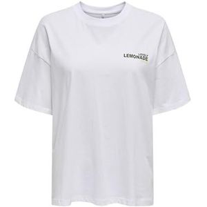 Only - VIVVI - T-shirt - Effen - Puur Katoen - Motiefprint