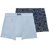 Abanderado Ocean Fashion Mpks Open Boxershorts voor heren (set van 2), Blauwe prints, 56