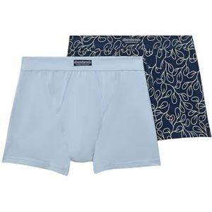 Abanderado Ocean Fashion Mpks Open Boxershorts voor heren (set van 2), Blauwe prints, 48