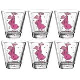 Leonardo Bambini - Glas Flamingo - 215 ml - 6 stuks