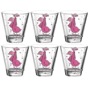 Leonardo Bambini - Glas Flamingo - 215 ml - 6 stuks