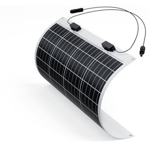Renogy Flexibel zonnepaneel van 50 watt, 12 volt, monokristallijn, ultra-flexibel, buigbaar, off-grid oplader voor boten, camper, bestelwagen, auto, gebogen oppervlakken