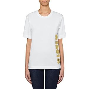 Love Moschino Dames T-shirt met korte mouwen met Golden Love Patch