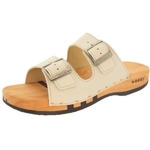 Woody - Max - Houten Schoen - Crème - Handgemaakt - Natuurproduct