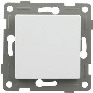 S-EMPOT.Witte schakelaar: elegant en functioneel, ideaal voor elke omgeving. Het moderne design past perfect in uw kamer en biedt comfort en stijl.
