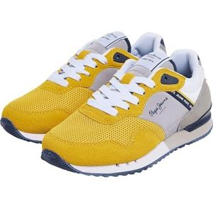Pepe Jeans Londen Urban B Sneaker, geel (Rugby geel), 4 UK, Geel Rugby Geel, 36 EU
