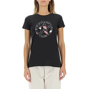 Jeep O102614-B000 J T-shirt print Star Botanical J22W dames zwart XL, Zwart, XL