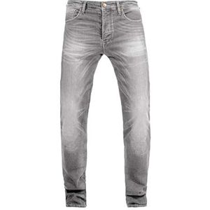 John Doe Ironhead - XTM | Motorbroek | Ademend | Motorcycle Jeans | Denim Jeans met stretch | protectoren zijn inbegrepen, JDD2023-33/34, grijs, 33W / 34L
