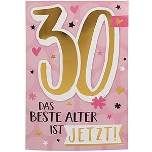 Depesche 5698.043 felicitatiekaart met muziek voor de 30e verjaardag, originele verjaardagskaart met bijpassende spreuk en binnentekst, incl. envelop, 17,5 x 12 cm