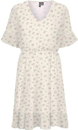 Getailleerde mini-jurk met V-hals, model 'SMILLA'