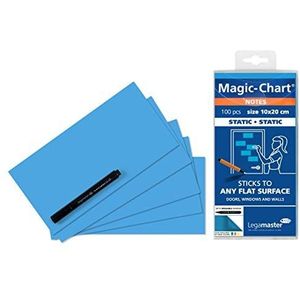 Legamaster Magic-Chart Notes - statisch zelfklevend - wit - 10x20cm - afwisbaar en herschrijfbaar - incl. 1 bordmarker - 100 vellen