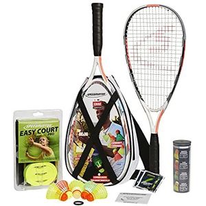 Speedminton® S900 Set - Originele Speed Badminton/crossminton Professionele Set met 2 Carbon Rackets incl. 5 Speeder®, speelveld, tas