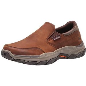 Skechers 204480 CDB Sneakers voor heren, Donkerbruin leer W synthetisch, 42 EU