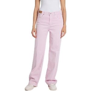 Replay Dames Relaxed Fit Straight Leg Jeans Melja, 066 Bubble Pink, 30W x 32L