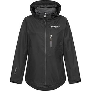 Deproc Active Dames outdoorjas met capuchon ademend waterdicht weerbestendig windbreaker overgangsjas Durell vrouwen regenjas, antraciet, 40