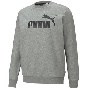 PUMA Heren ESS Big Logo Crew FL Sweatshirt - Middelgrijze heide - XXL