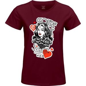 dc comics Wonder Woman - Happy Mother's Day WOWOOTS124 T-shirt voor dames, fuchsia, maat S, Fuchsia, S