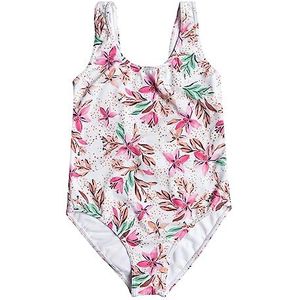 Roxy One Piece Bright White Happy Tropical RG, 12 jaar meisjes en meisjes, Helder Wit Gelukkig Tropisch Rg, 12 Jaar