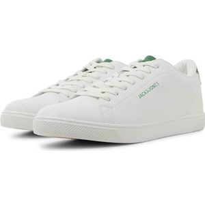 Jack & Jones Jfwboss PU Sneaker Noos, herenschoenen, wit, detail, medium, groen, 46 EU