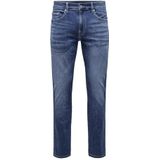 ONLY & SONS Heren Jeans ONSLOOM Slim 6756 - Slim Fit - Blauw - Medium Blue Denim, blauw (medium blue denim), 33W / 32L