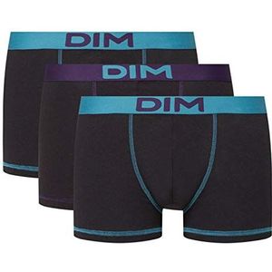 Dim Heren boxershorts, mix en kleuren, 3 stuks, Zwart Ct Aubergine/Zwart Ct Rood Bessen/Zwart Ct Aubergine Donker, L