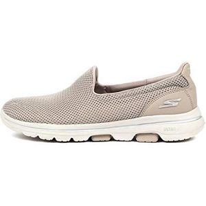 Skechers Go Walk 5 slippers voor dames, Taupe Textiel Trim, 35 EU