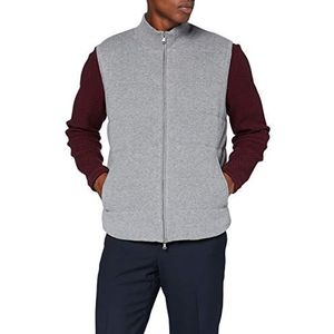 Hackett London Heren pullover gewatteerde knt/nylon gilet, grijs, L