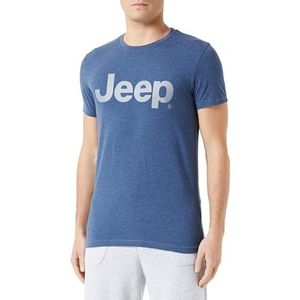 Jeep Heren T-shirt, blauw-melange, S