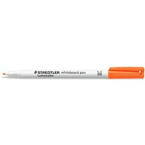 Staedtler 301-4 Lumocolor whiteboard pen (lijnbreedte M (ca. 1 mm), droog en zonder resten afwasbaar, sneldrogend, hoge kwaliteit, ideaal voor kleine whiteboards) 10 stiften, oranje kleur