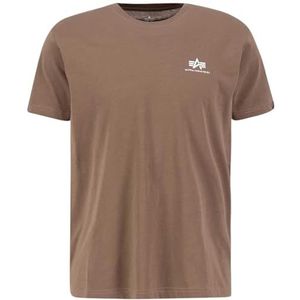 Alpha Industries Basic T T-Shirt met Kleine logo voor mannen Taupe