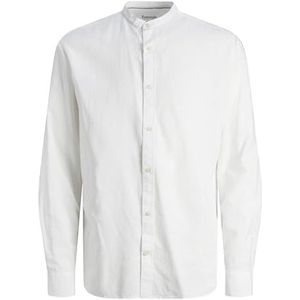 Jjesummer Linnen Shirt Ls Sn, wit, S