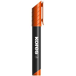 Kores - K-Marker XP1: Oranje permanente marker, ronde punt met watervaste en geurarme inkt, voor alle oppervlakken