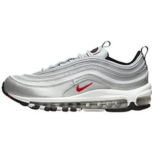 NIKE Air Max 97 Sneakers voor dames, metallic zilver/effen rood-wit-zwart, 44 EU, Metallic Zilver Uni Rood Wit Zwart, 44 EU