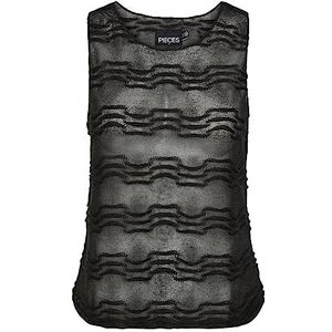 PIECES Pcjomma Sl Knit Top D2D Pb, zwart, S