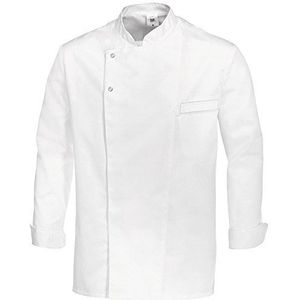 BP Gourmet 1547-400-21 kookjas - lange mouwen - 65% polyester, 35% katoen - drukknopen van roestvrij staal - normale pasvorm - maat: S - kleur: wit