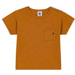 Petit Bateau T-shirt met korte mouwen voor baby's, bruin toast, 12 Maanden
