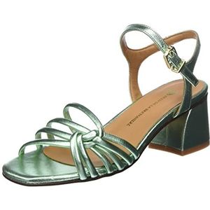 Fred de la Bretoniere Dames FRS1384 sandaal metallic leer heeled sandaal, lichtgroen, 39 EU, lichtgroen, 39 EU