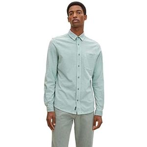 TOM TAILOR Uomini Basic shirt van jersey 1029802, 12960 - Dark Smoke Green, XS