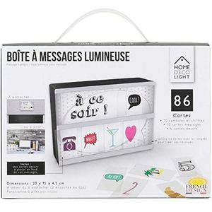 D. KB K. Do la9729 Packs LED bericht A5 + 85 of 86 letters ABS + PVC zwart 21 x 5, 30 x 14, 80 cm, model gesorteerd