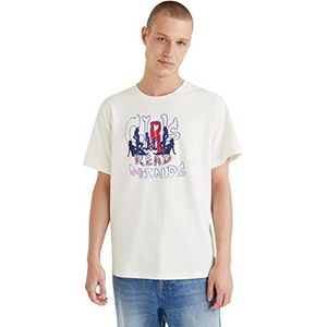 Desigual Heren T-shirt, wit, S
