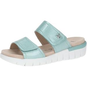 CAPRICE Dames 9-27200-42 Platte sandaal, Turquoise Napl, 41 EU Breed