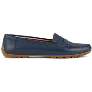 Geox Dames D Kosmopolis + Grip Moccasin, Donkerblauw, 37 EU
